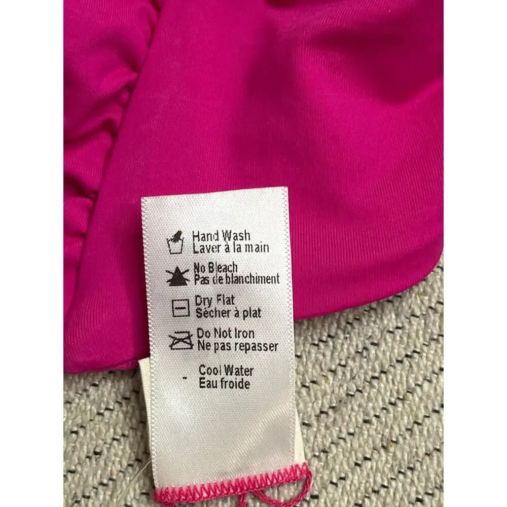 Lspace Dawn Bikini Bandeau Halter Swim Top, Bougainvillea, MSRP $110,size small